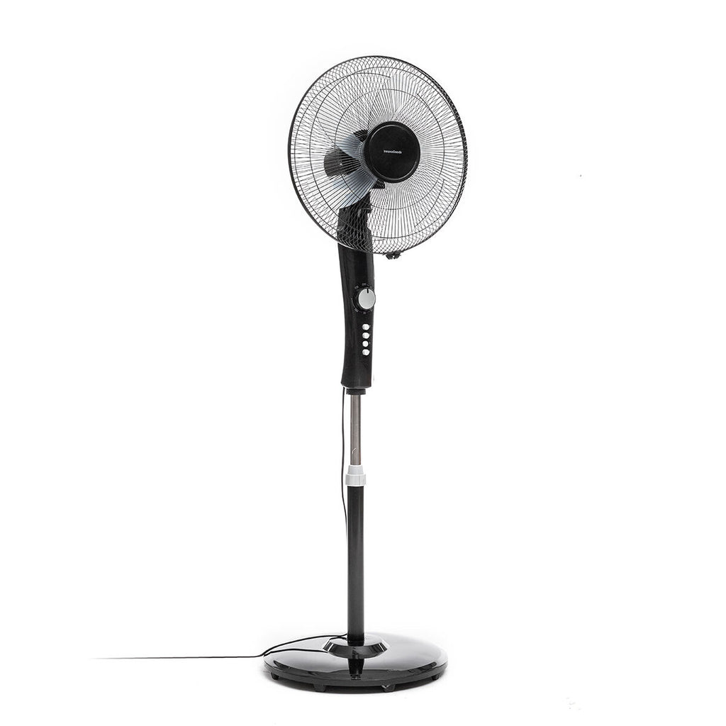 Ventilateur sur pied InnovaGoods Breezinn – Noir – 45 W – Silencieux & oscillant - Fondaxia