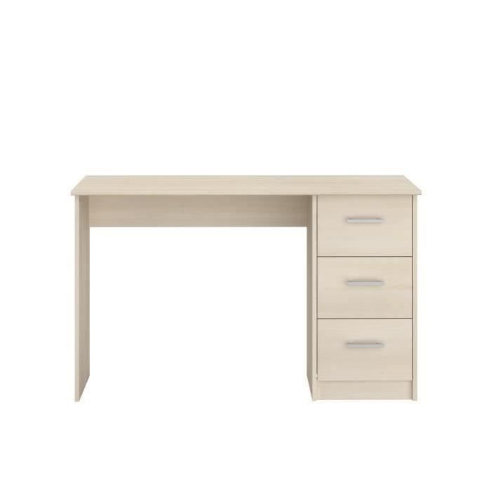 Bureau Essentielle - Panneaux de particules - Beige clair - L 121 x P 55 x H 74 cm - PARISOT