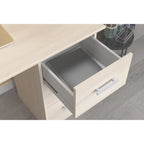 Bureau Essentielle - Panneaux de particules - Beige clair - L 121 x P 55 x H 74 cm - PARISOT - Fondaxia
