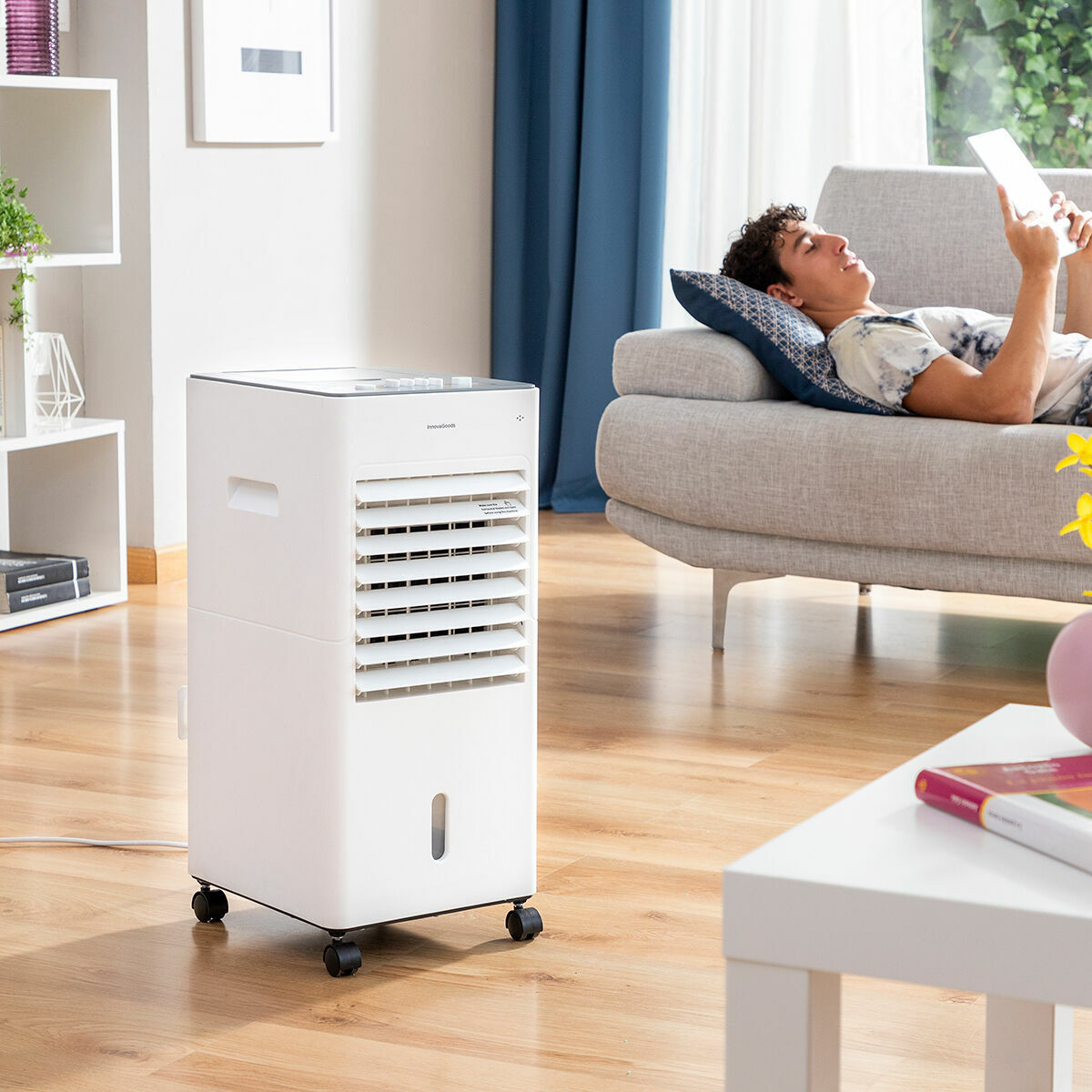 Climatiseur à évaporation portable multifonction Airvecove InnovaGoods – 5 L – 65 W - Fondaxia