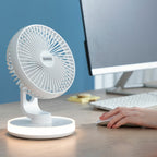 Ventilateur de bureau rechargeable avec LED FanLed InnovaGoods Ø6,6" – 4000 mAh – Silencieux & portable - Fondaxia