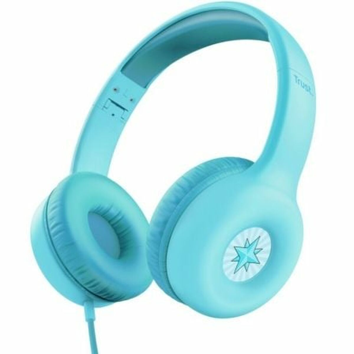 Casque Trust Bleu avec Fil Jack - Pliable - Pour Enfants 4-10 Ans- Limite de Volume 92 dB