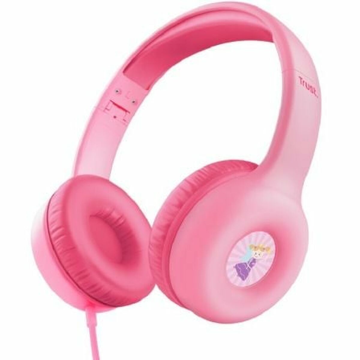 Casque Trust Rose avec Fil Jack - Pliable - Pour Enfants 4-10 Ans- Limite de Volume 92 db