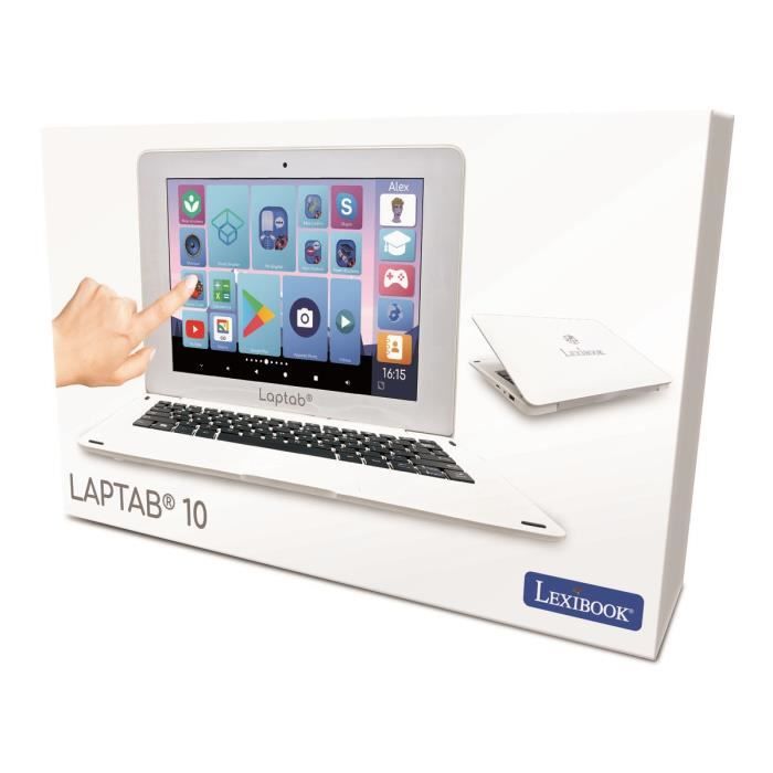 Ordinateur Portable Tactile Enfant LEXIBOOK LAPTAB 10.1’’ – Android 14, 4 Go RAM, 128 Go – Contrôle Parental - Fondaxia