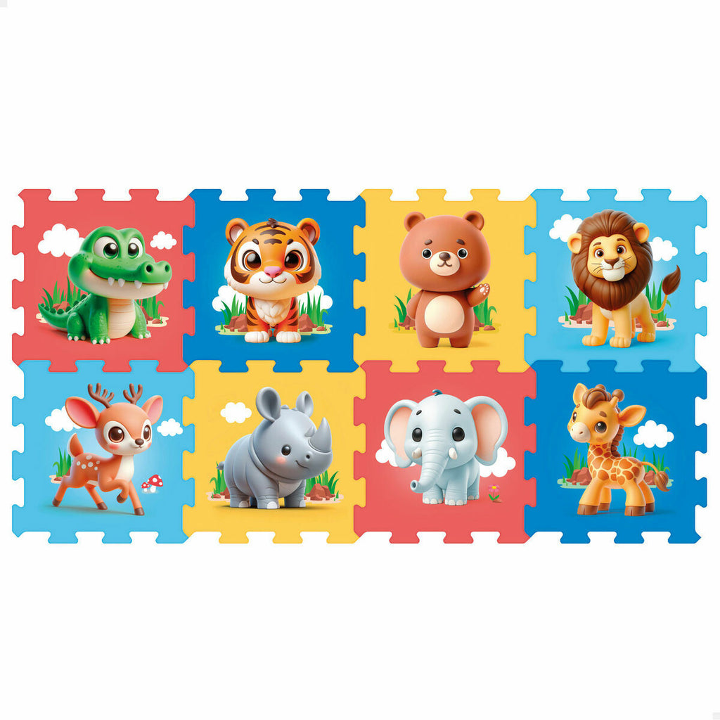 Puzzle Colorbaby 120 x 60 cm Multicouleur animaux 8 Pièces - Fondaxia