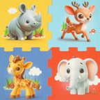 Puzzle Colorbaby 120 x 60 cm Multicouleur animaux 8 Pièces - Fondaxia