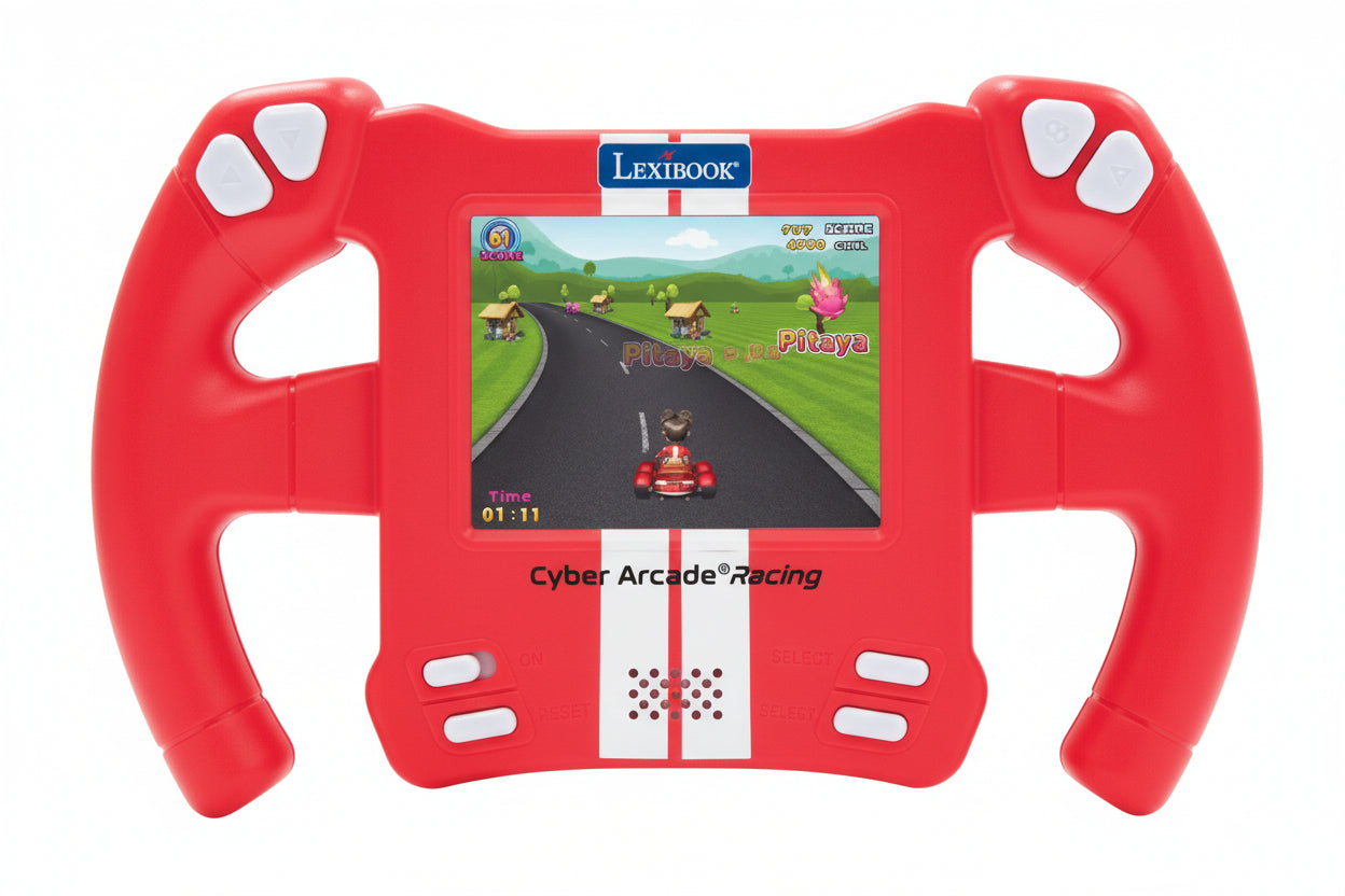 Console de Jeux Enfant LEXIBOOK Volant – 30 Jeux Inclus – Écran LCD 5 cm – Détection de Mouvement - Fondaxia