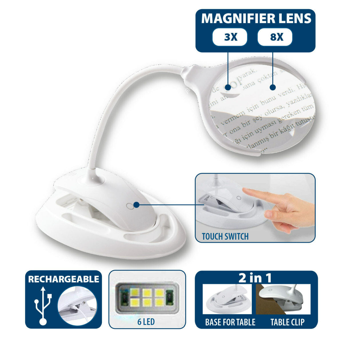 Lampe LED Velamp 0,5 W 60 Lm Loupe (6000 K)