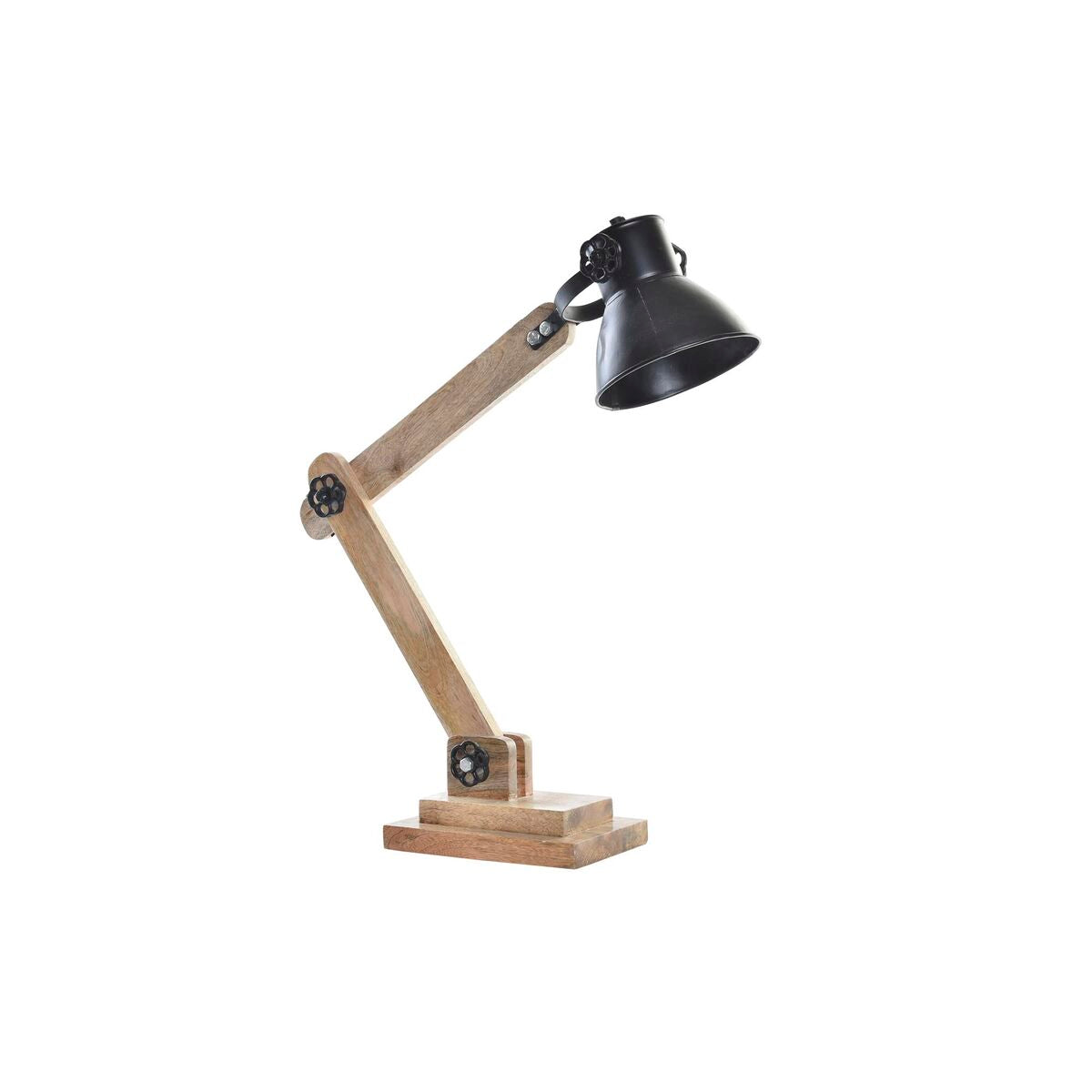 Lampe de bureau DKD Home Decor Métal Bois de manguier 50 W 220 V 50 x 15 x 65 cm