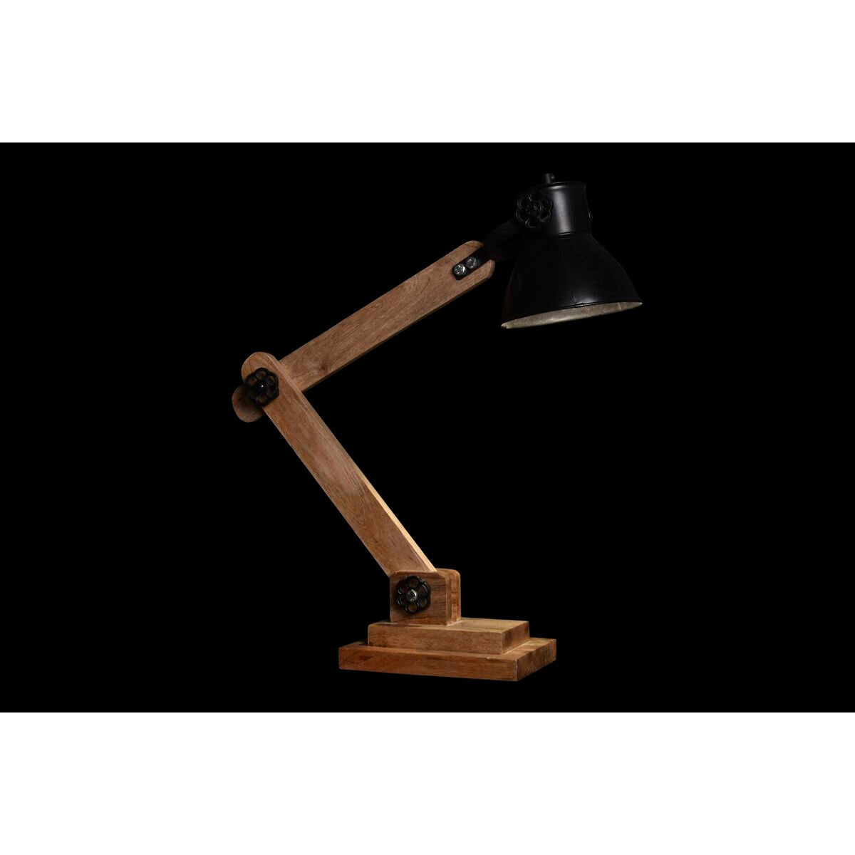 Lampe de bureau DKD Home Decor Métal Bois de manguier 50 W 220 V 50 x 15 x 65 cm