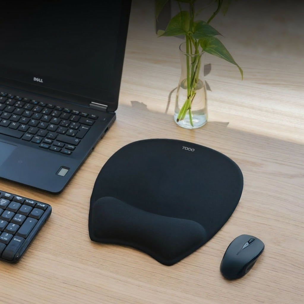 Tapis de Souris TooQ TQMP1002-B Noir - Ergonomique