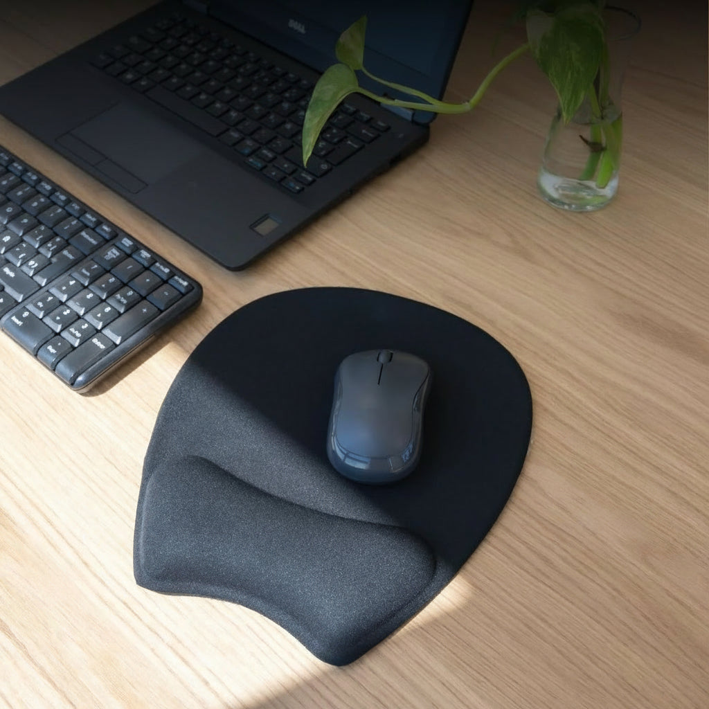 Tapis de Souris TooQ TQMP1002-B Noir - Ergonomique