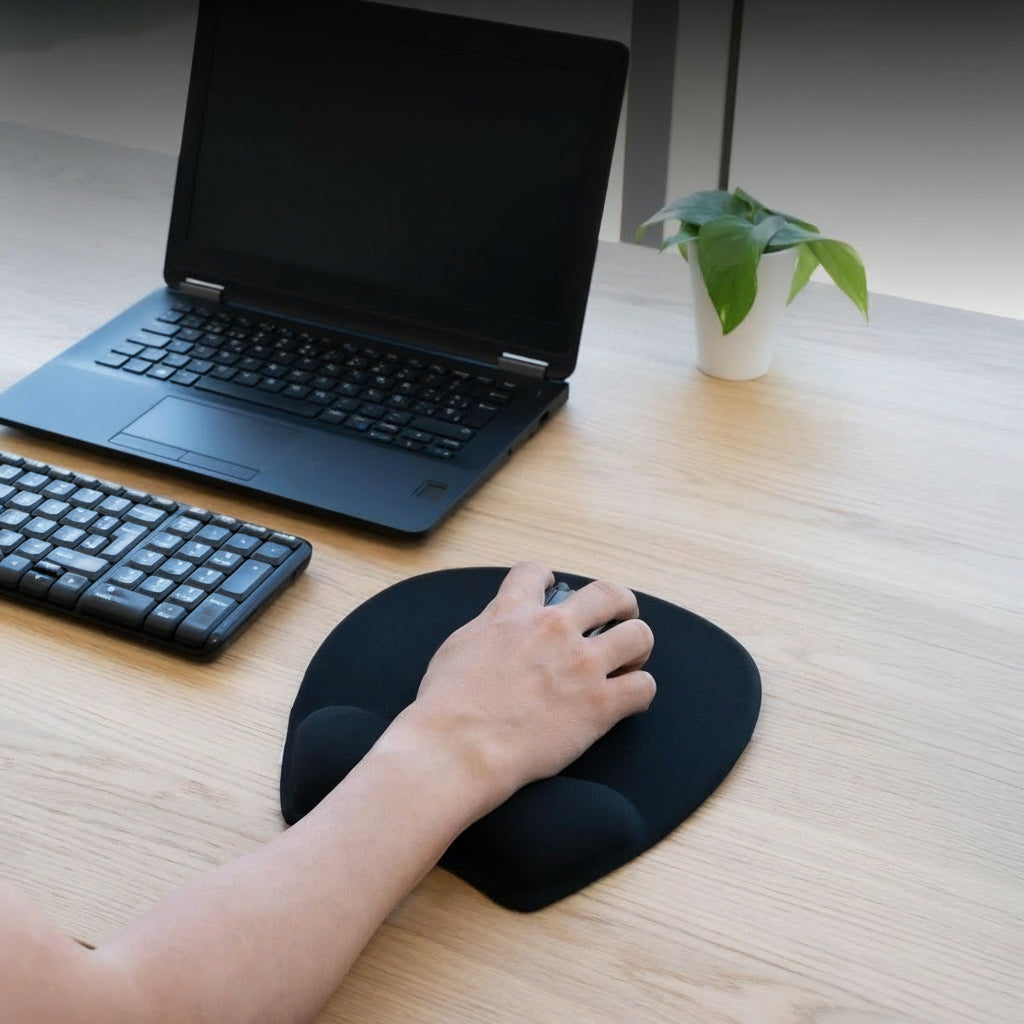 Tapis de Souris TooQ TQMP1002-B Noir - Ergonomique