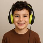 Casque Trust Noir avec Fil Jack - Pliable - Pour Enfants 4-10 Ans- Limite de Volume 92 dB - Fondaxia