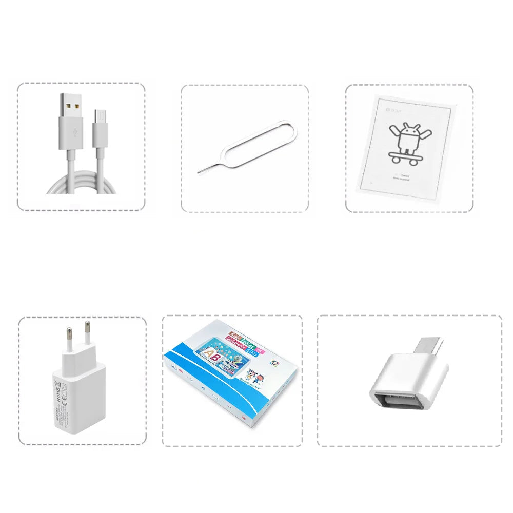 Tablette Enfant BDF 7” – Android 13 – 4 Go RAM – 64 Go – Double Caméra – Wi-Fi – Ultra Fine